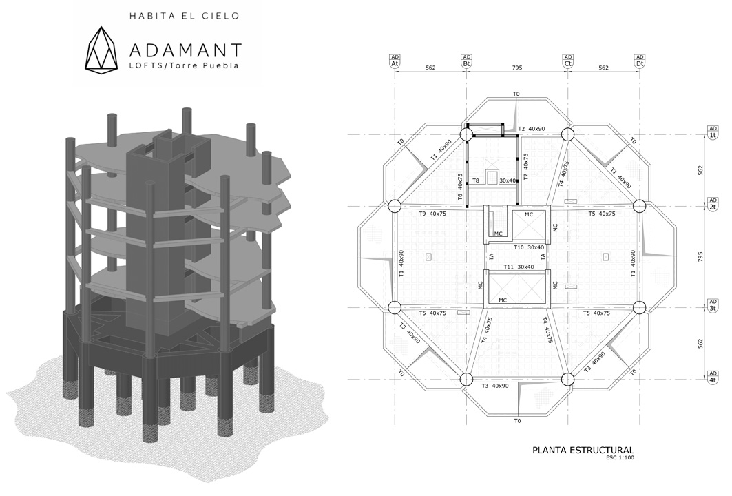 Torre Adamant San Andrés Cholula, Puebla, México